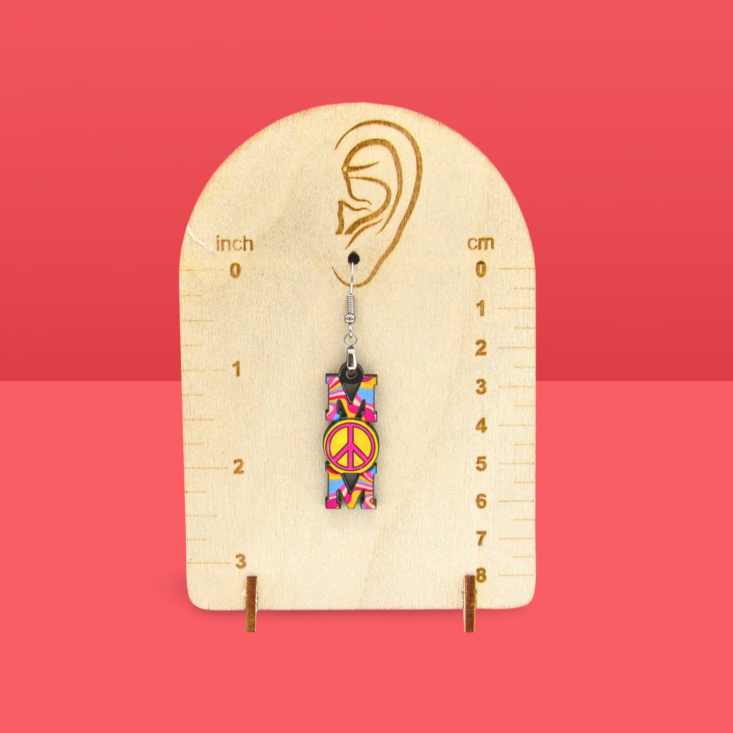 Mom Shaped Sublimated Earrings 1.5 inch
