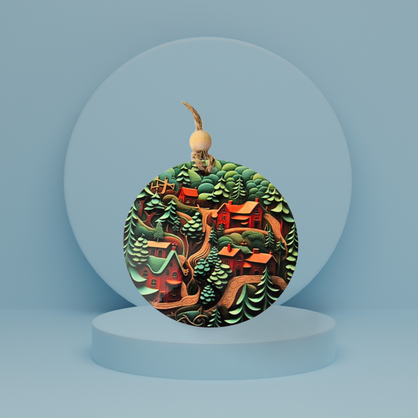 Round Shaped Sublimated Ornament