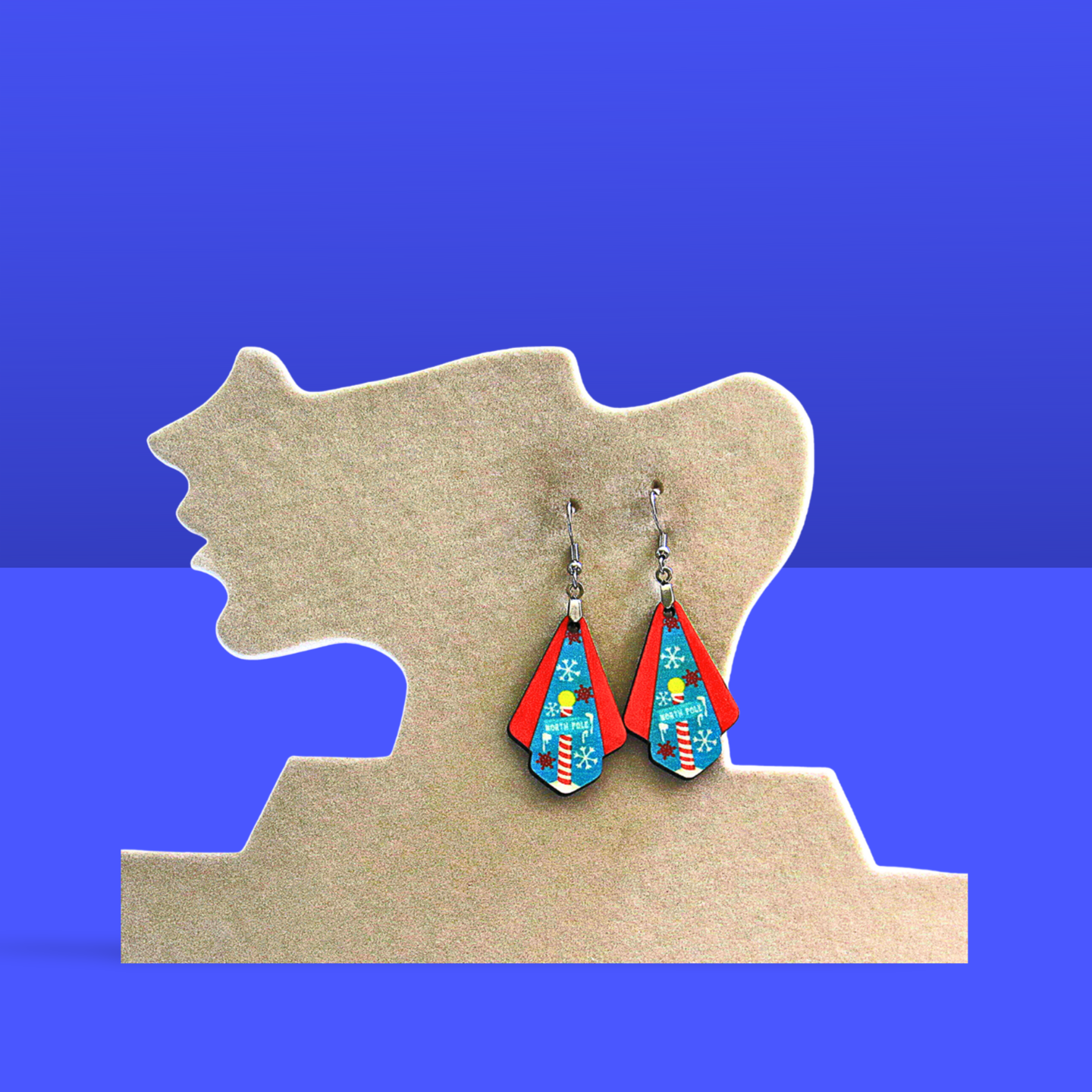 Fan Shaped Sublimated Earrings