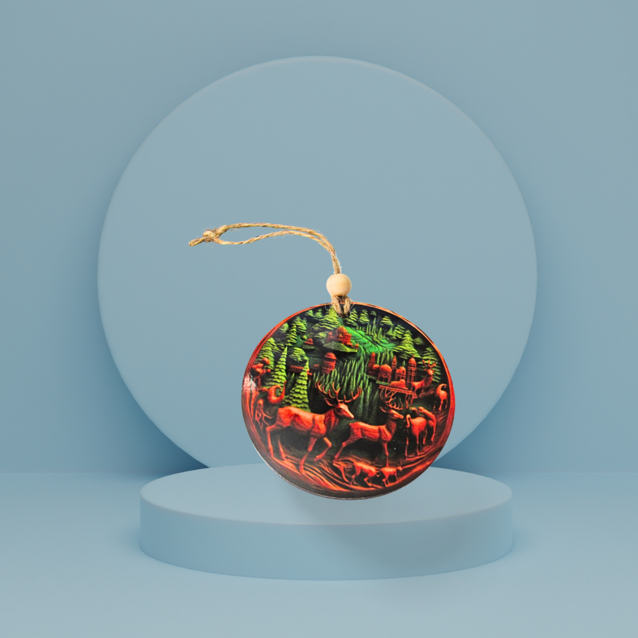 Round Shaped Sublimated Ornament