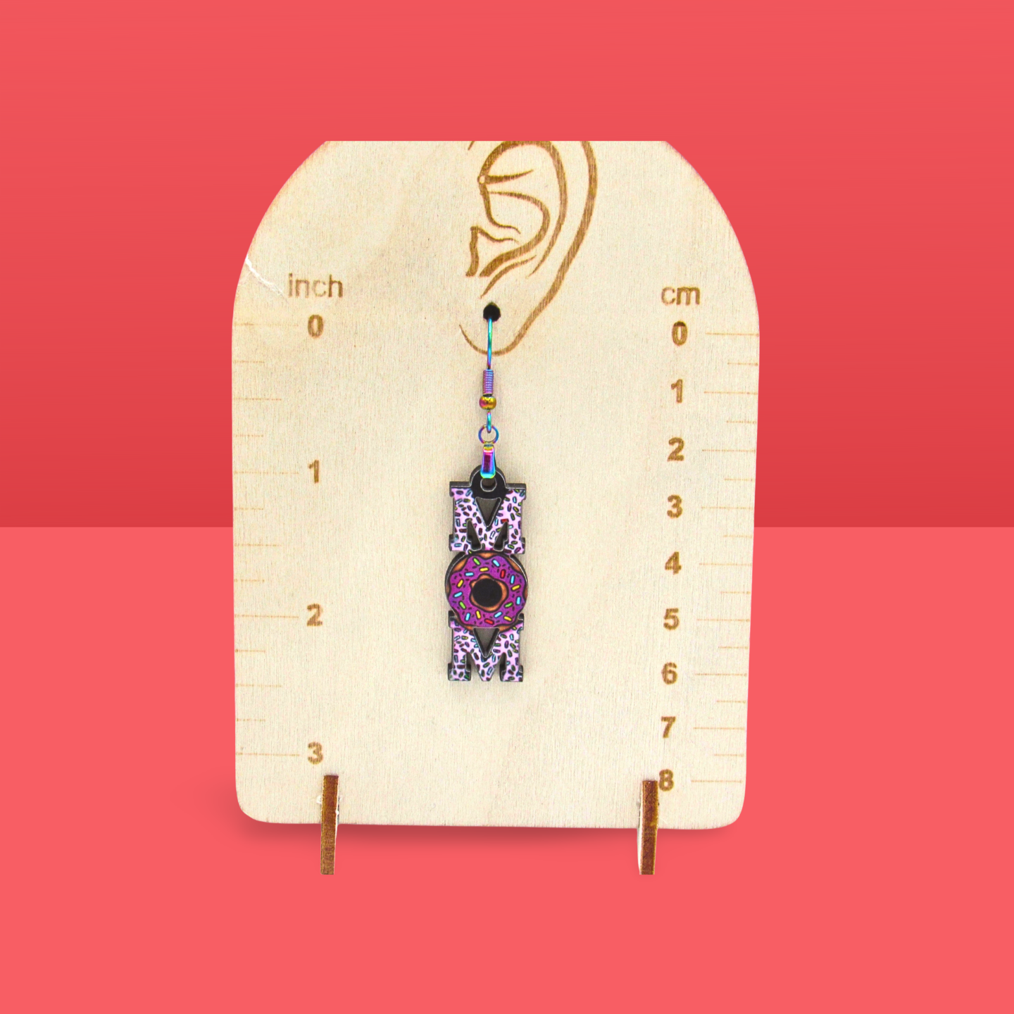 Mom Shaped Sublimated Earrings 1.5 inch