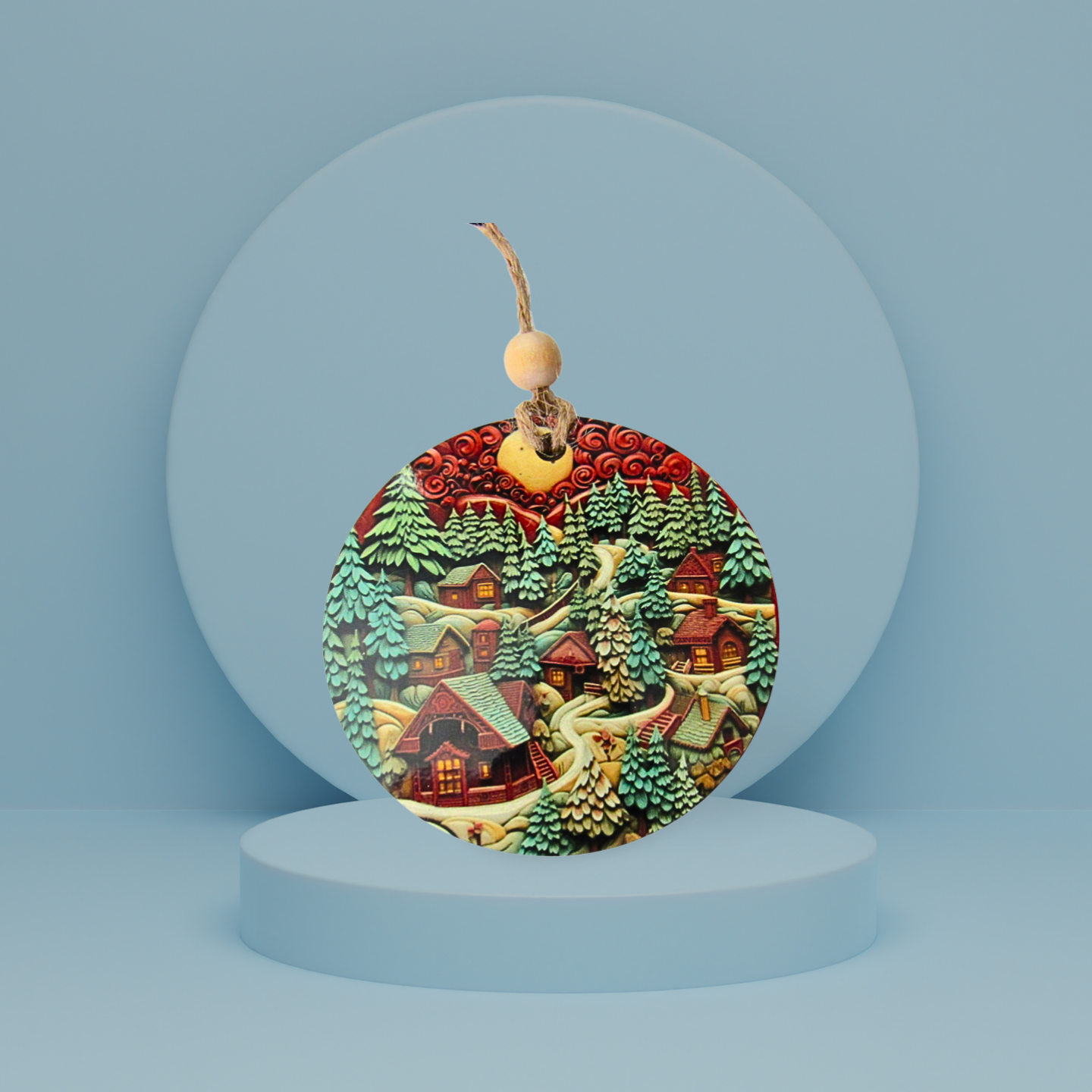 Round Shaped Sublimated Ornament