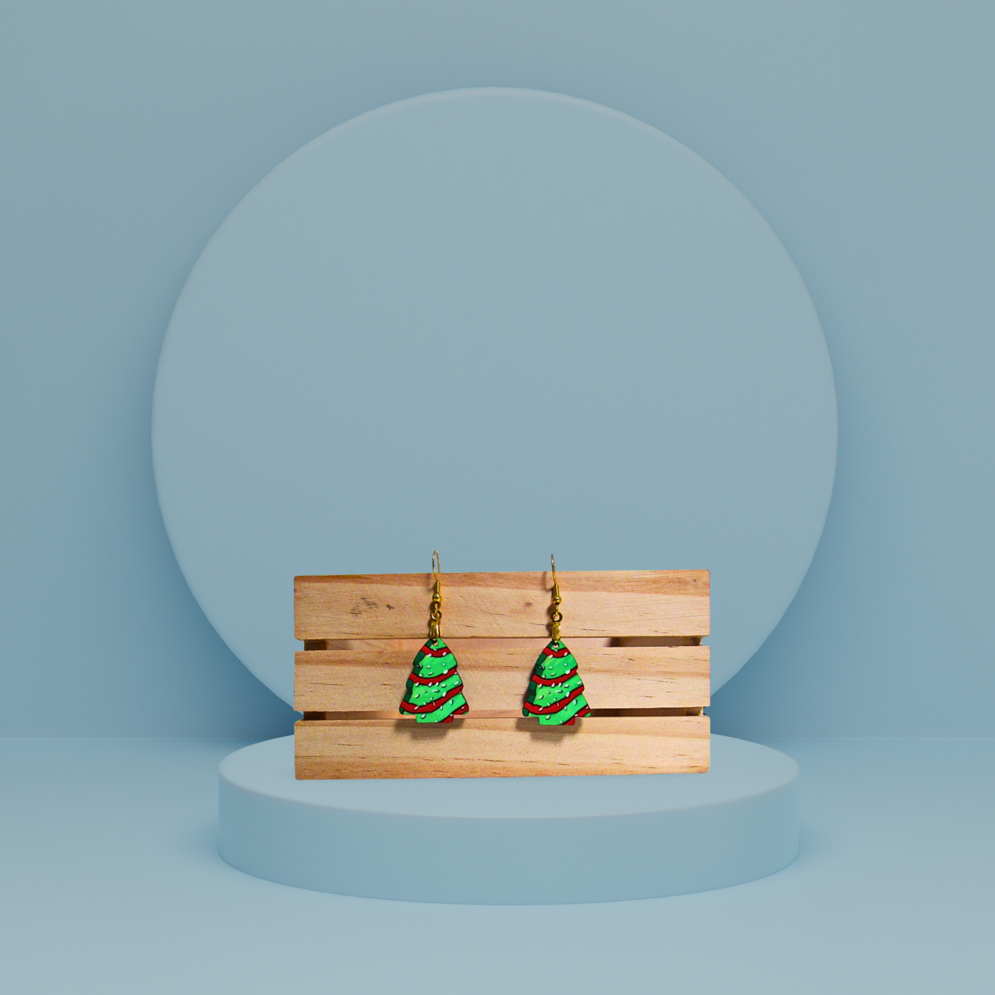 Chubby Tree Shaped Sublimated Earrings