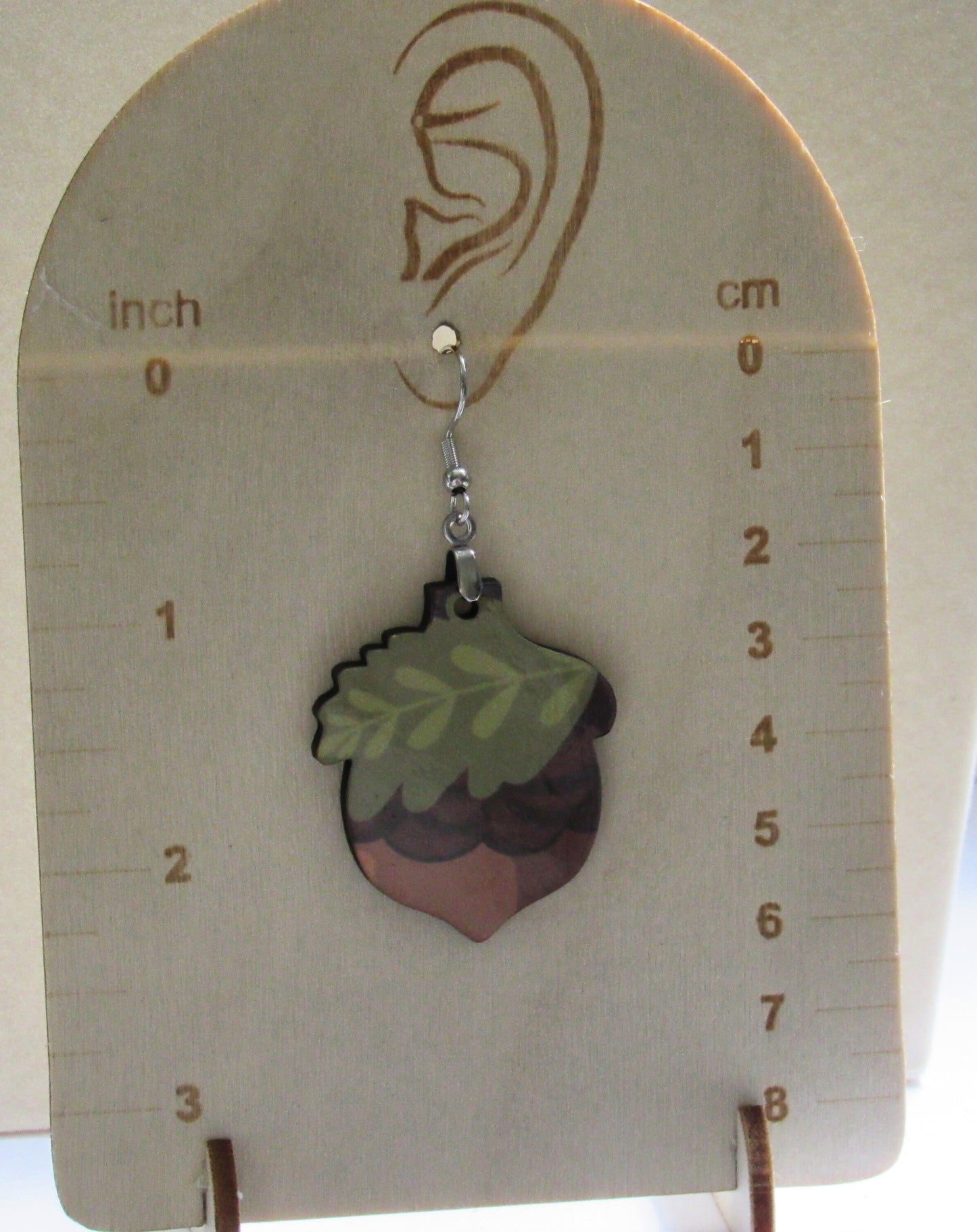 Acorn Shaped Sublimated Earring