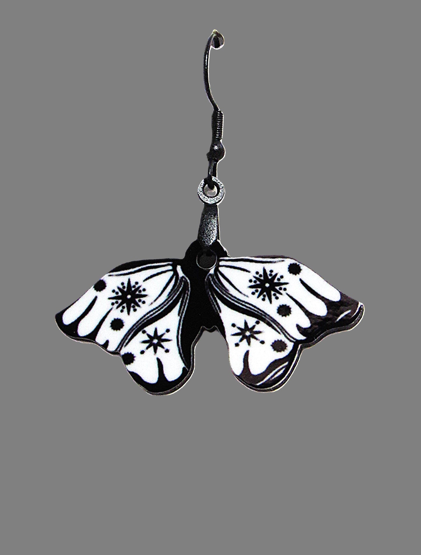 Moth Shaped Sublimated Earring 1.5 inch