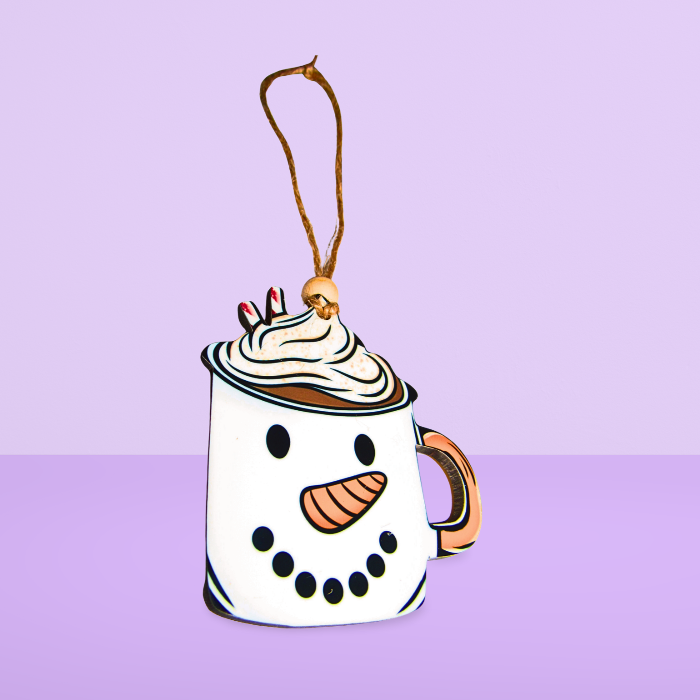MDF - 3 INCHES - Coffee Mug Shaped Sublimated Ornament