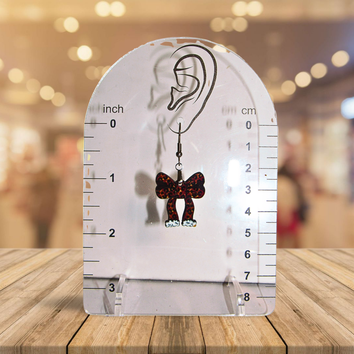 Christmas Bow Shaped Sublimated Earrings