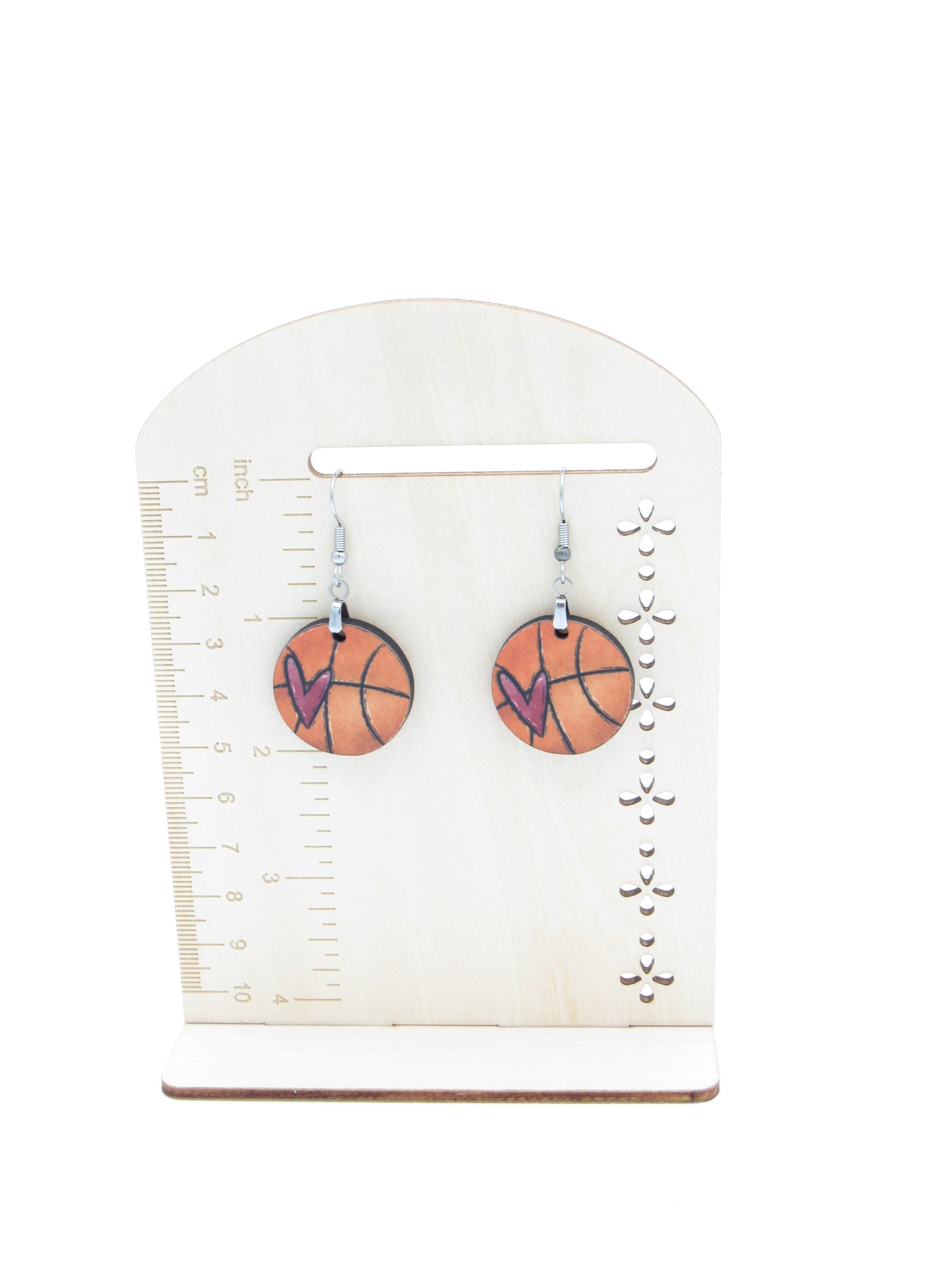 Custom Sports Ball Earrings, 1 Inch Round MDF Sublimation Jewelry