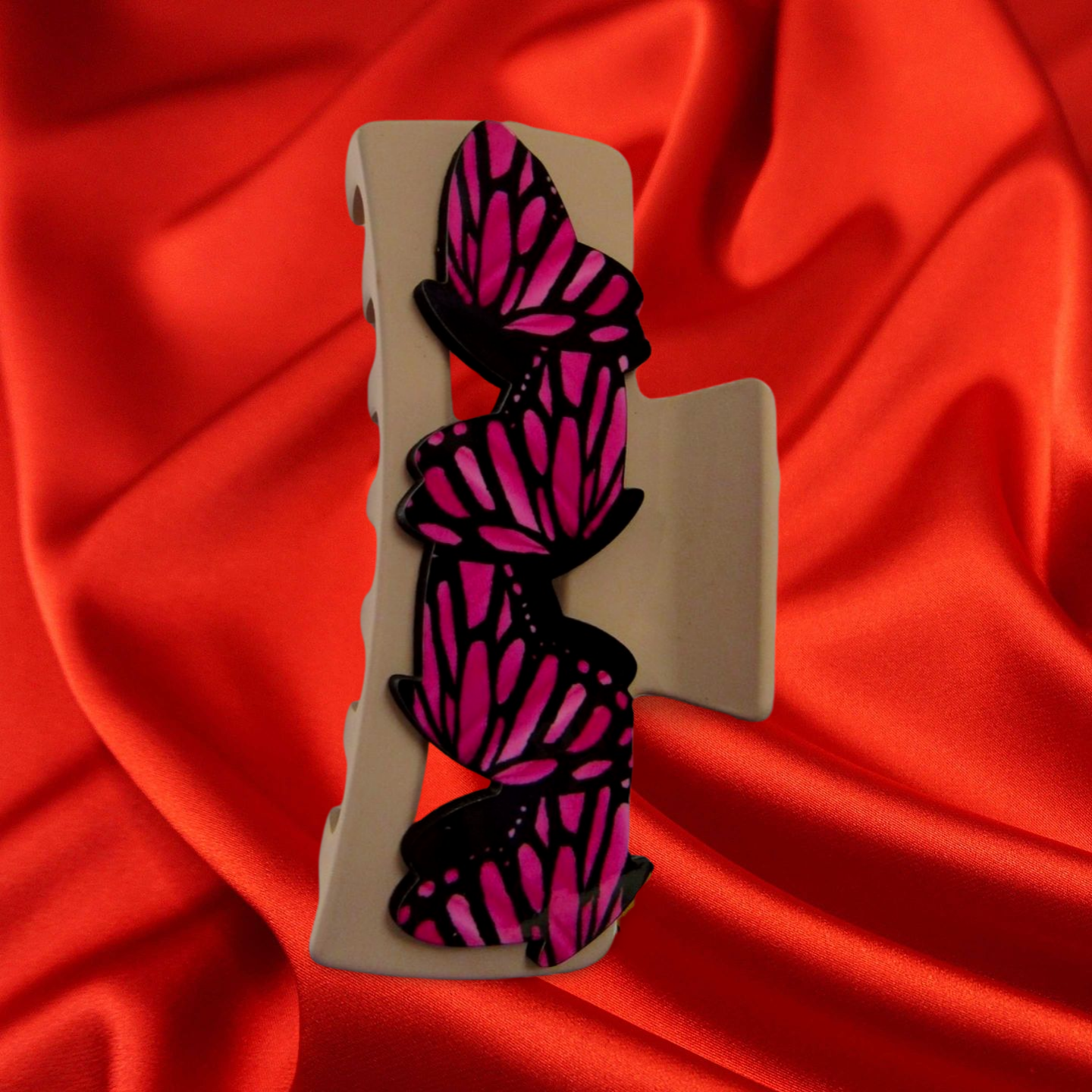 Butterfly Shaped Sublimated Hair Clip Large