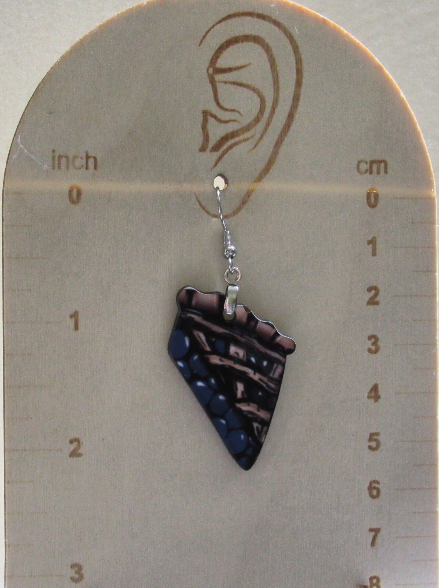 Pie Shaped Sublimated Earring