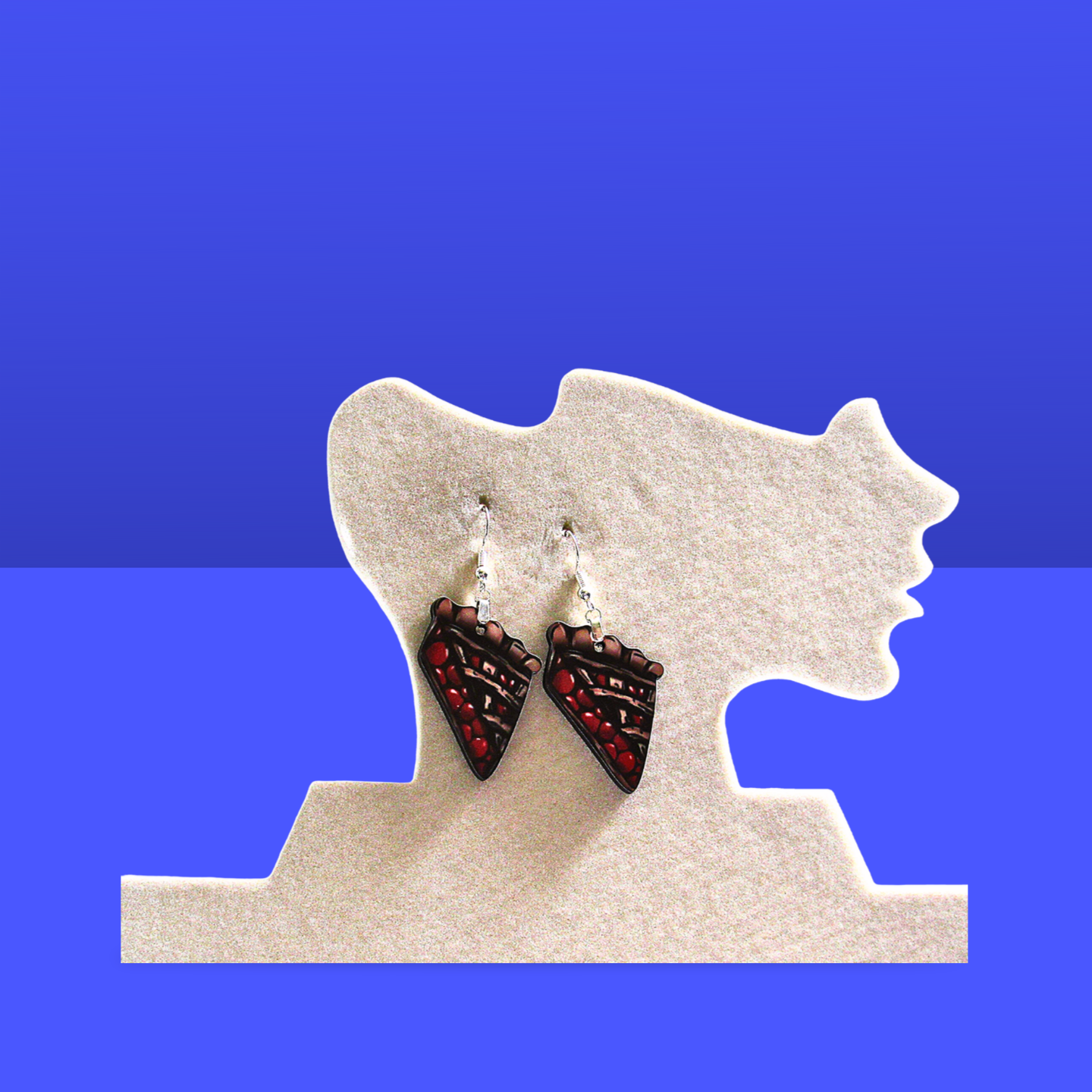 Pie Shaped Sublimated Earring