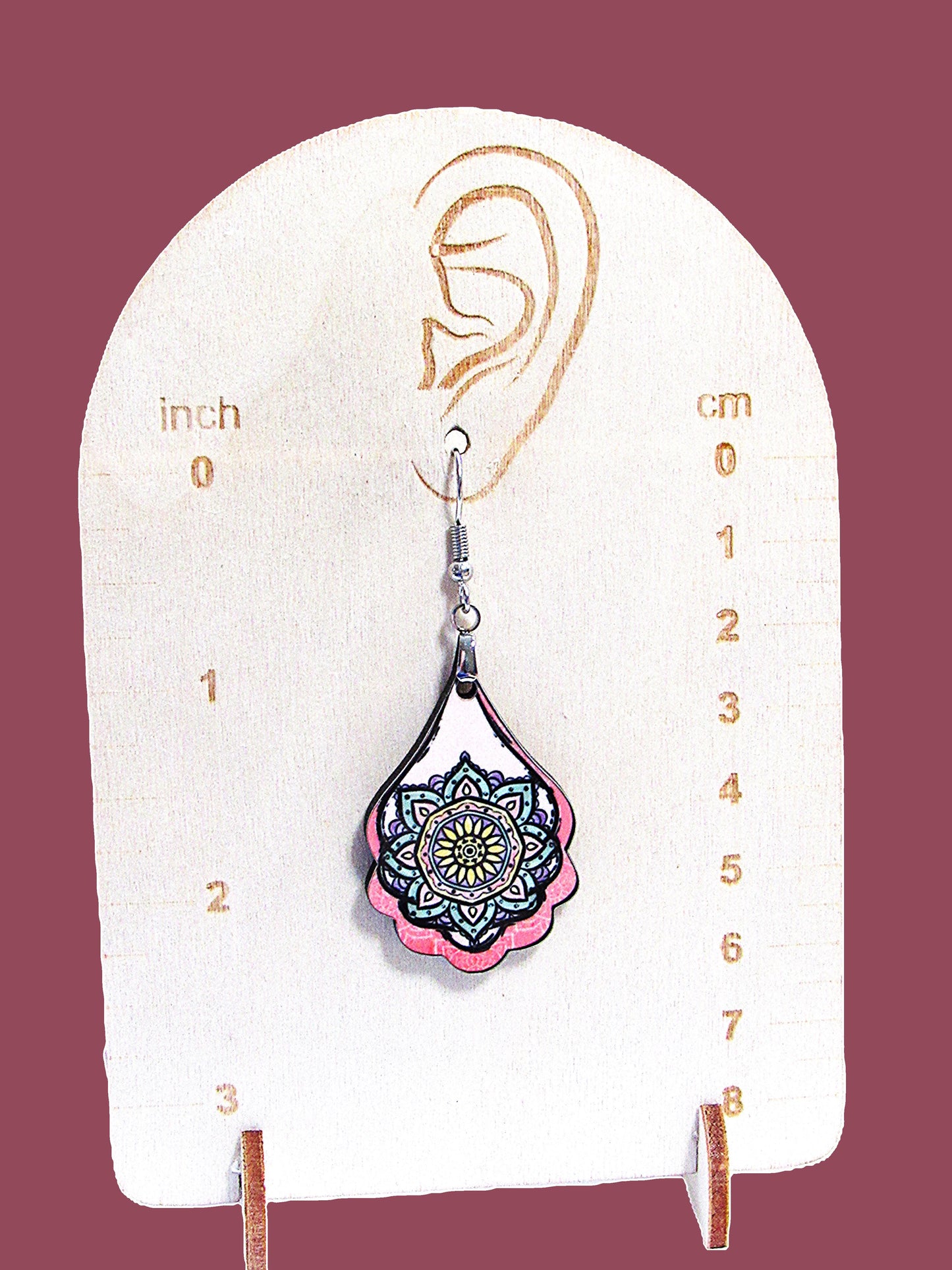 Fancy Teardrop Shaped Sublimated Earrings