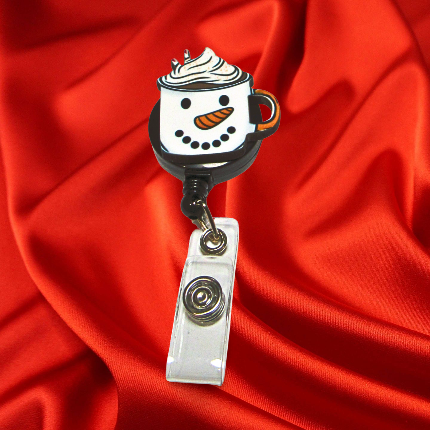 Latte Mug Shaped MDF Sublimated Badge Reel