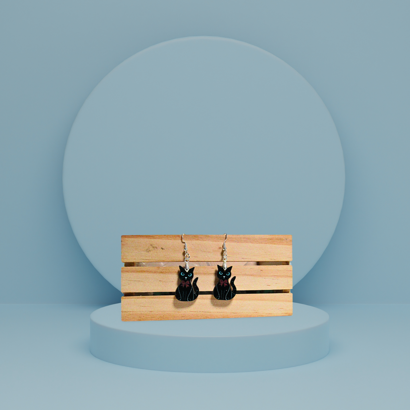 Cat Shaped Sublimated Earrings 1 inch