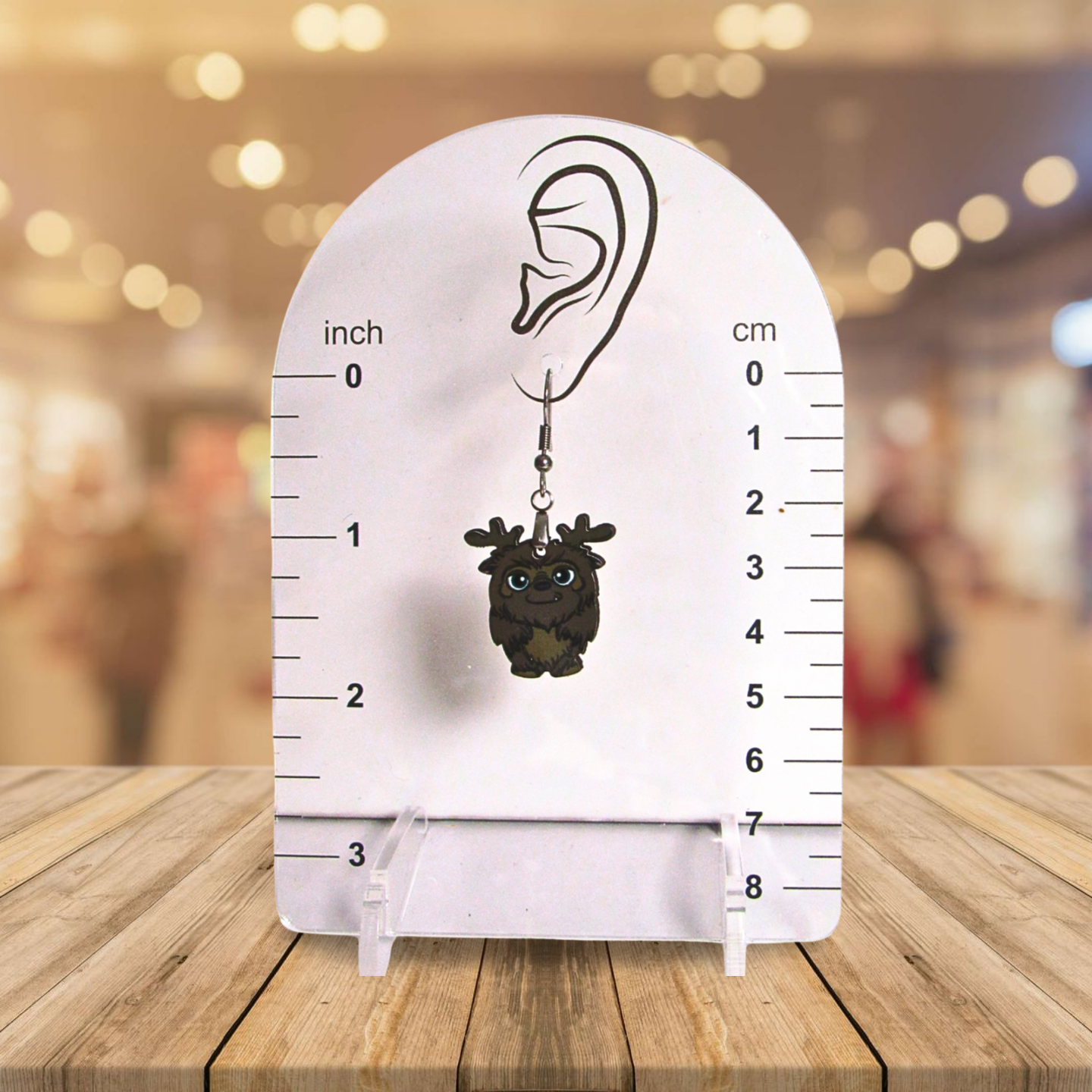 Reindeer Gnome Shaped Sublimated Earrings