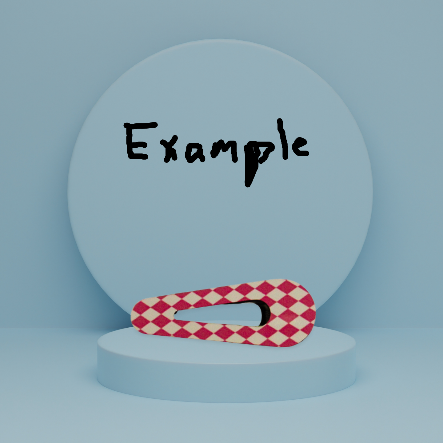 Open Triangle Shaped Sublimated Barrette Special Order
