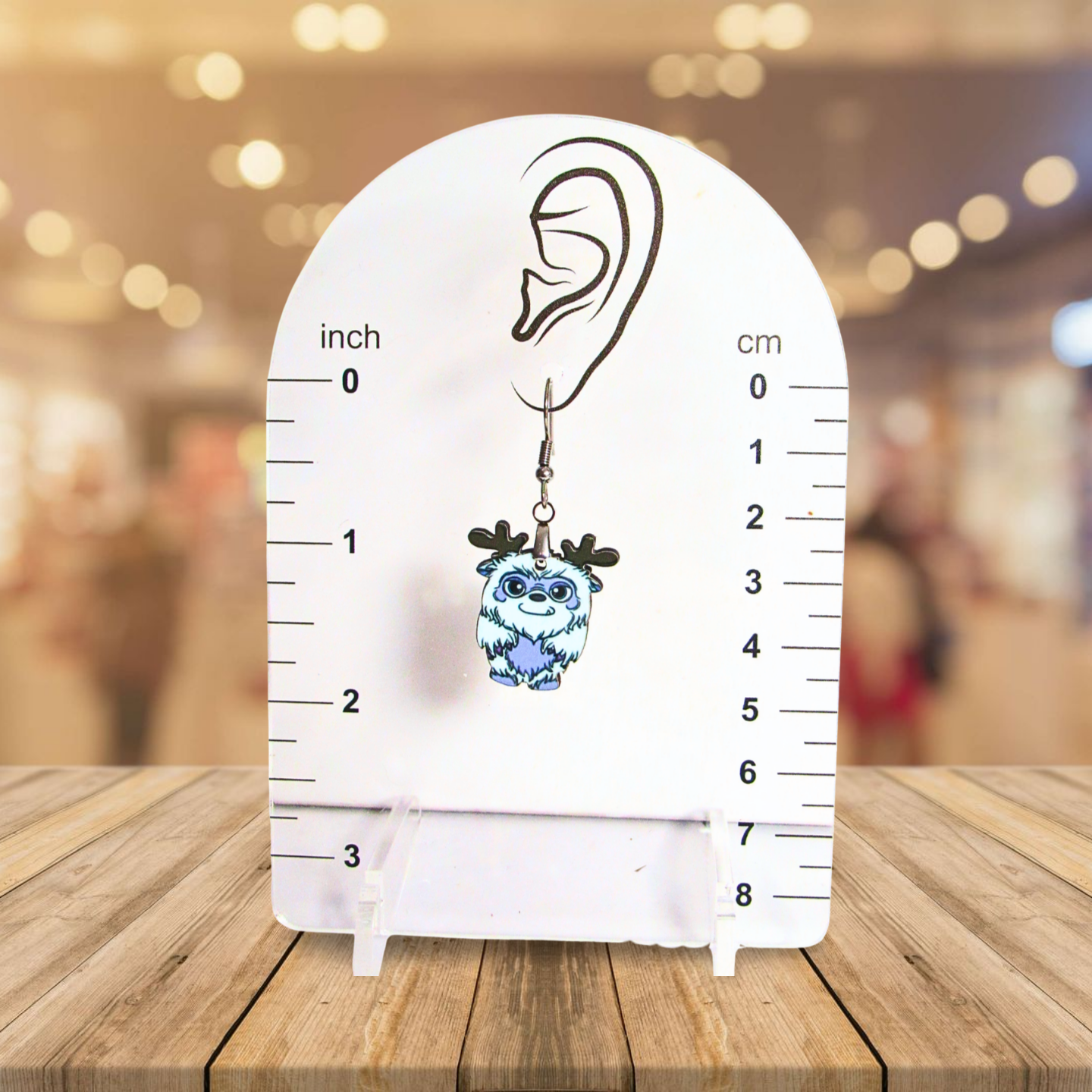 Reindeer Gnome Shaped Sublimated Earrings