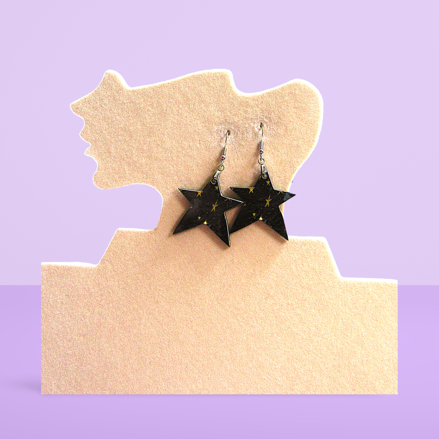 Star Shaped Sublimated Earrings
