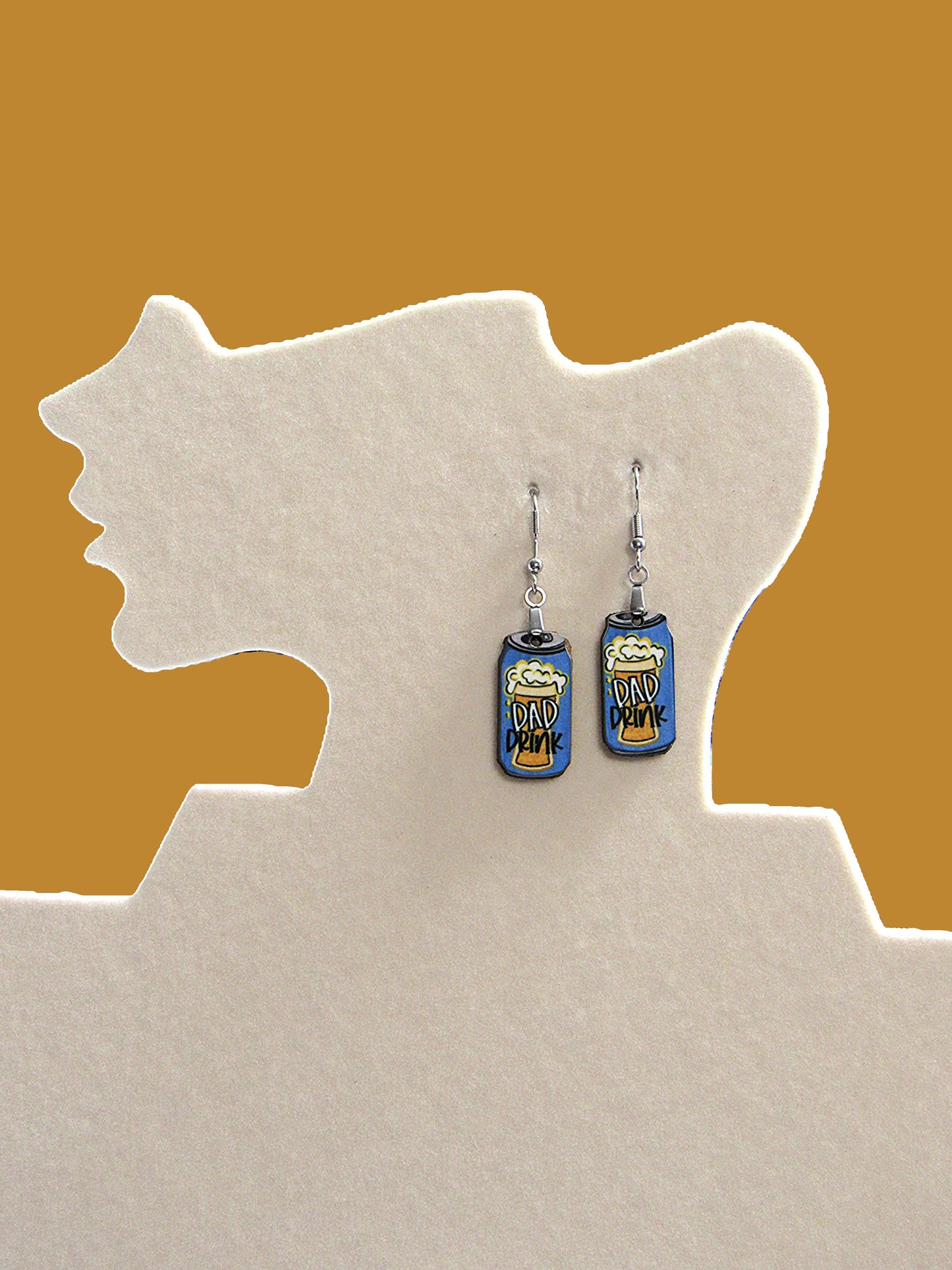 Soda Can Shaped Sublimated Earrings 1 inch