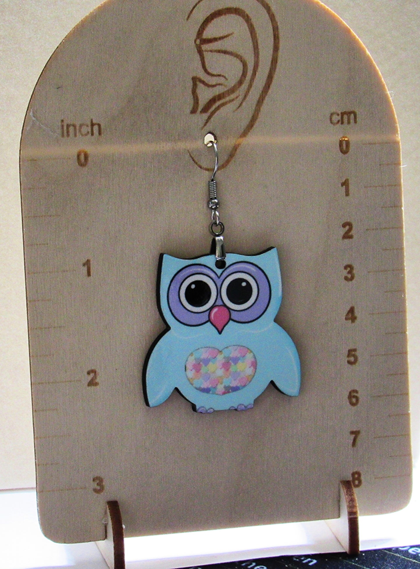 Owl Shaped Sublimated Earrings