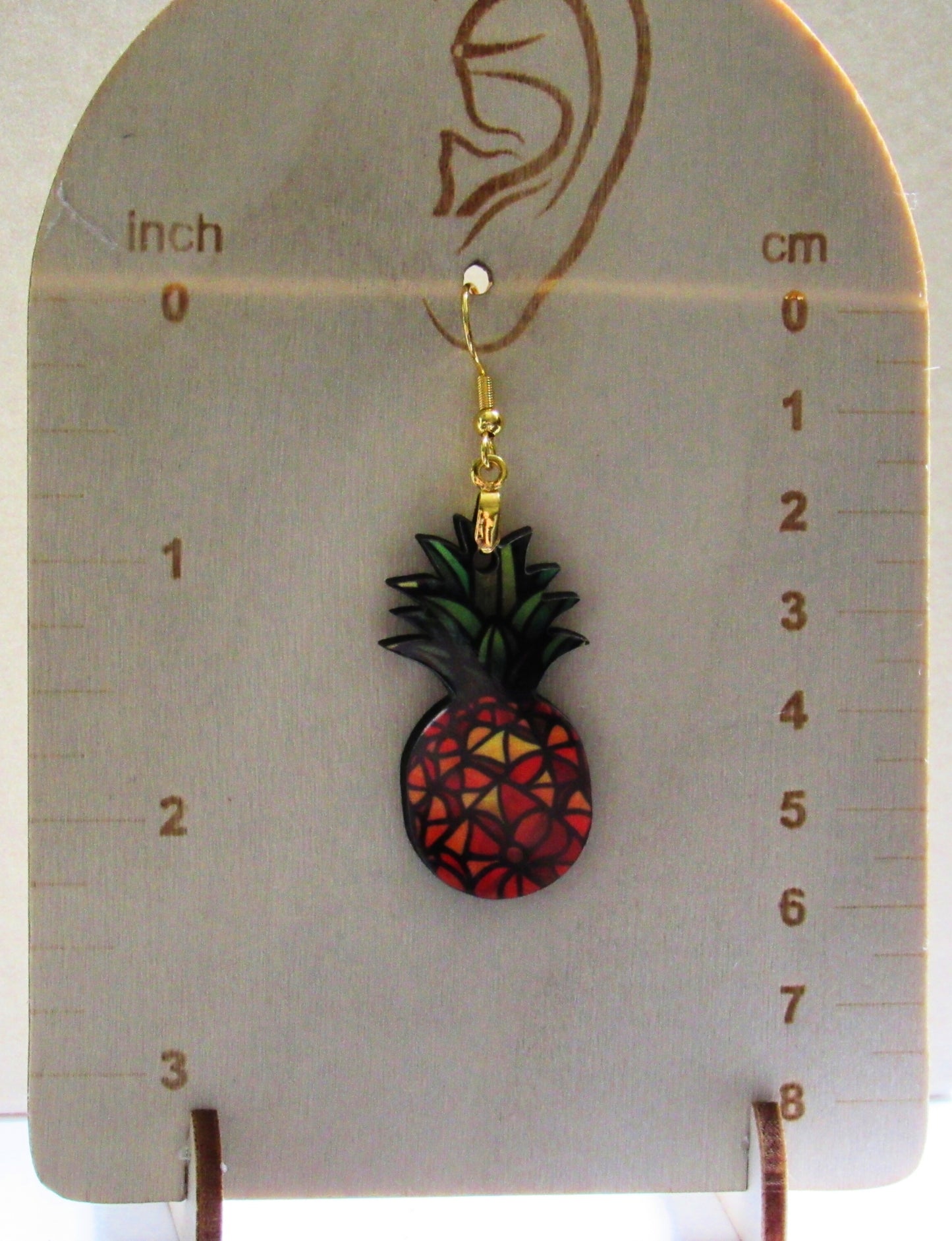 Pineapple Shaped Sublimated Earrings