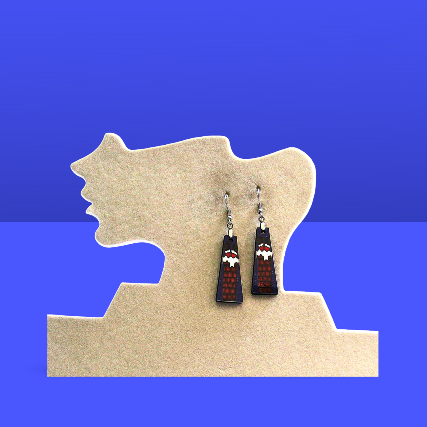 Modern Bar Shaped Sublimated Earring