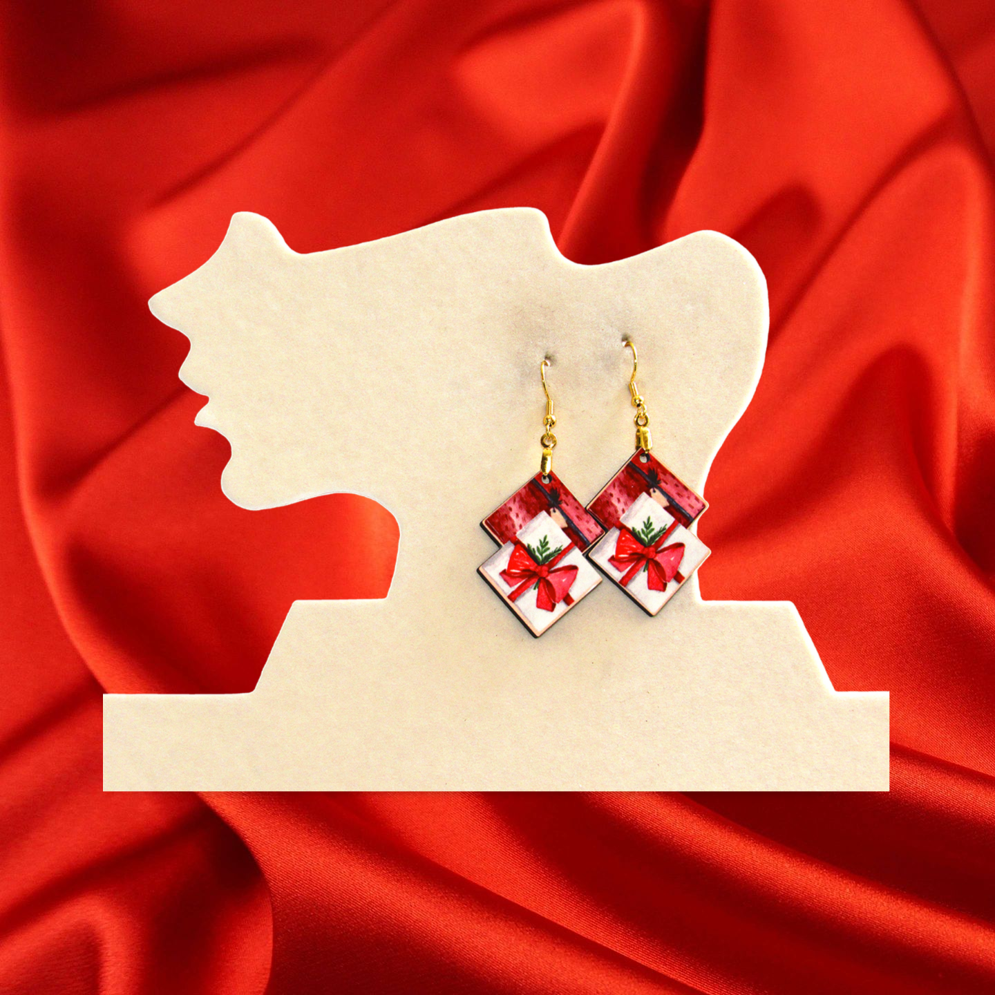 Double Boho Shaped Sublimated Earrings