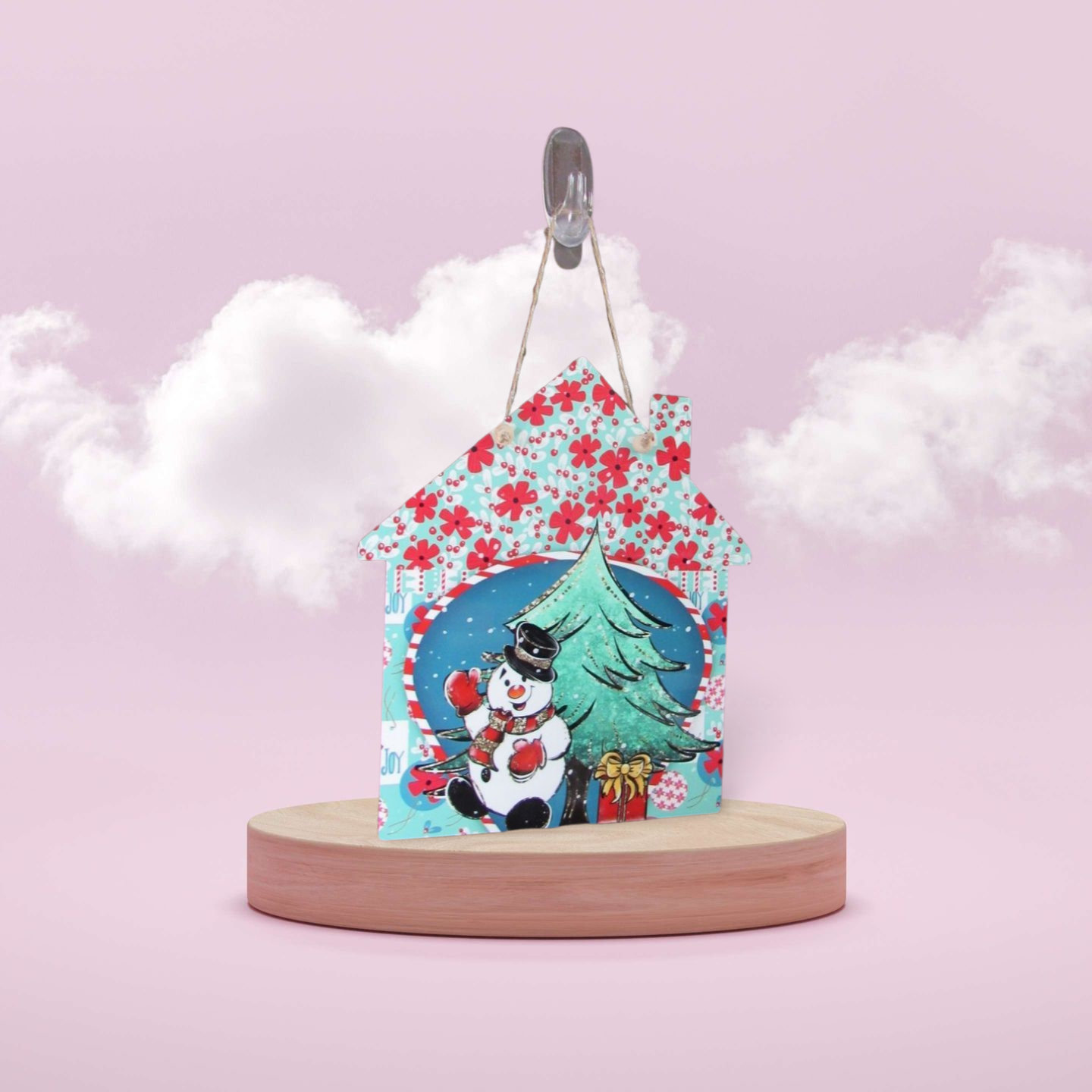 House Shaped Sublimated Door Hanger