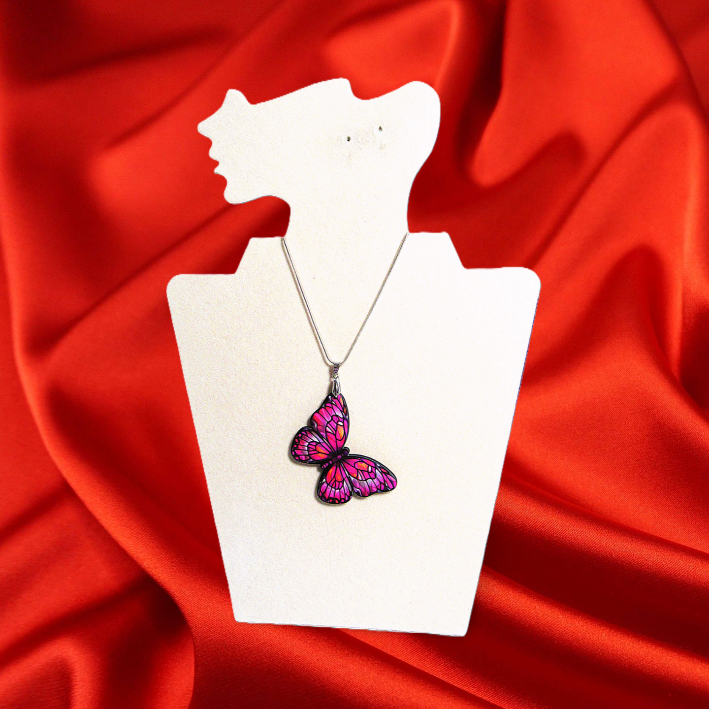 Butterfly Shaped Sublimated Necklace