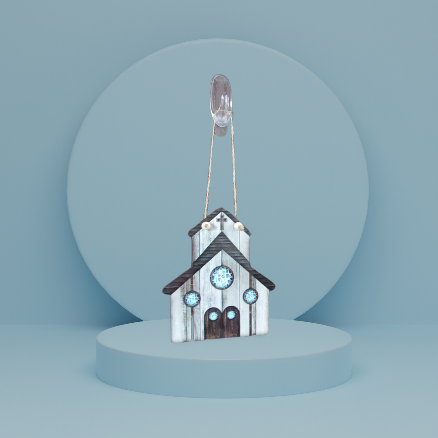 Church Shaped Sublimated Door Hanger