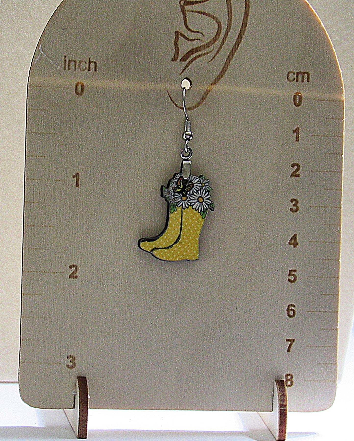 Rainboot Shaped Sublimated Earrings