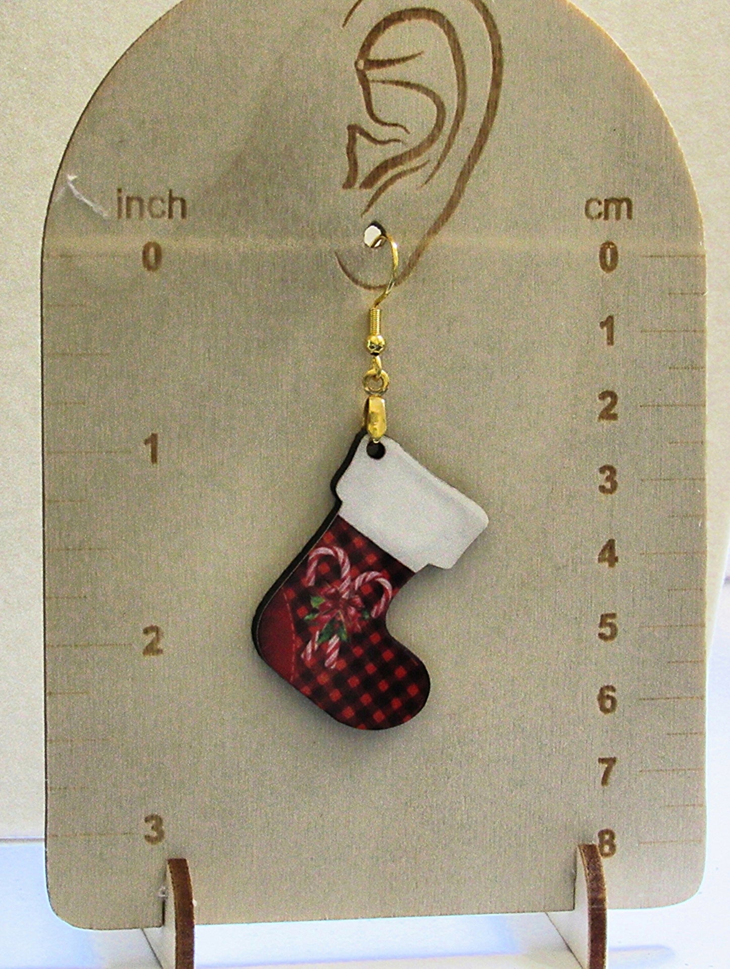 Stocking Shaped Sublimated Earring