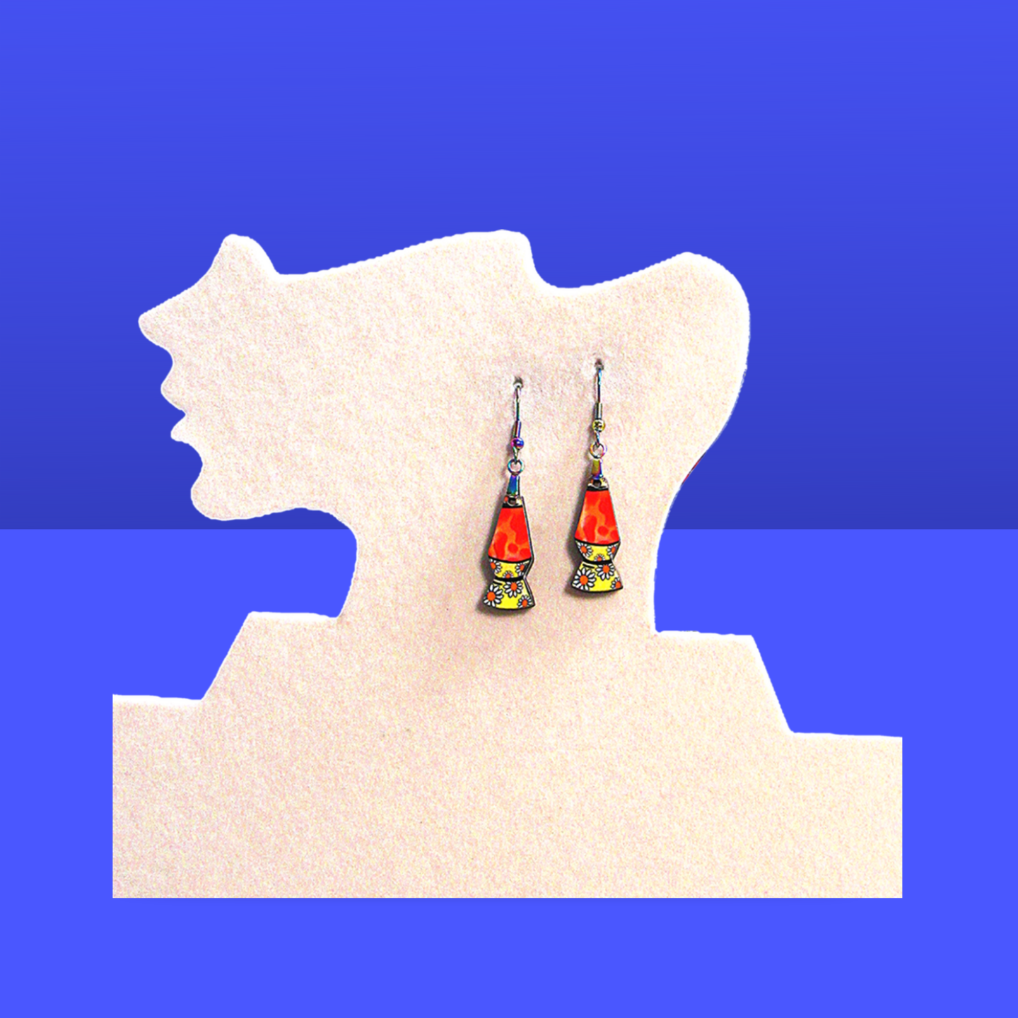 Lava Lamp Shaped Sublimated Earring