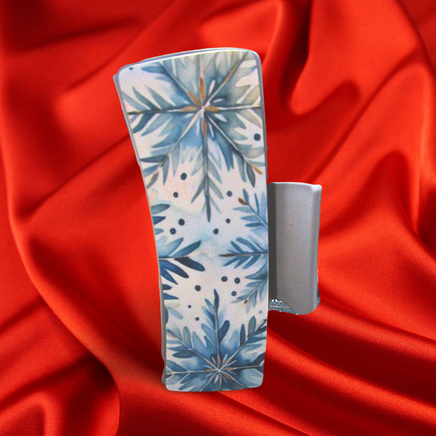 Snowflake themed Sublimated Large Hair Clip