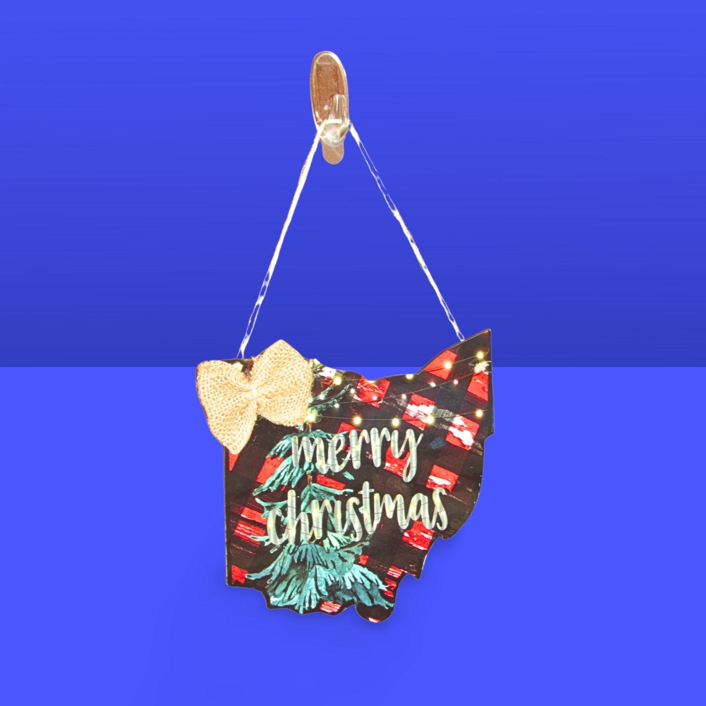 Ohio Shaped Sublimated Door Hanger