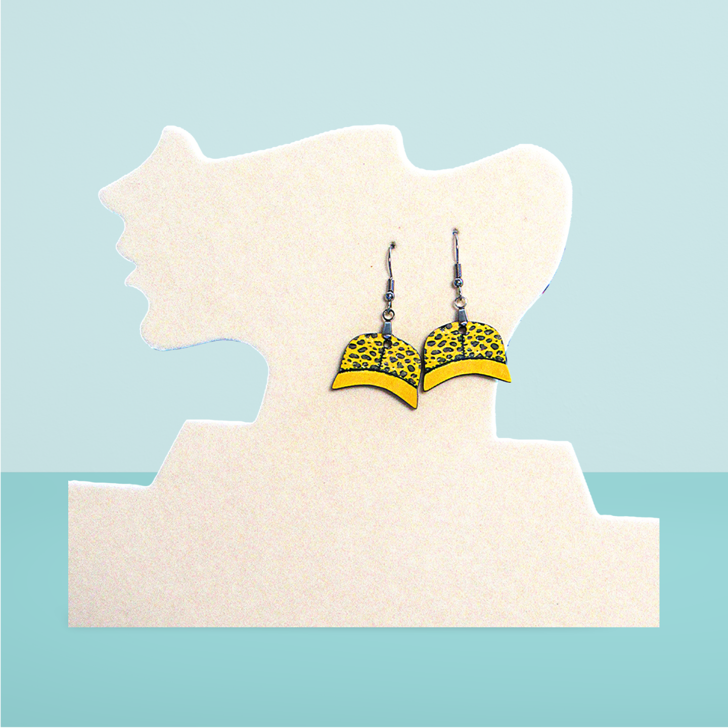 Baseball Cap Shaped Sublimated Earring