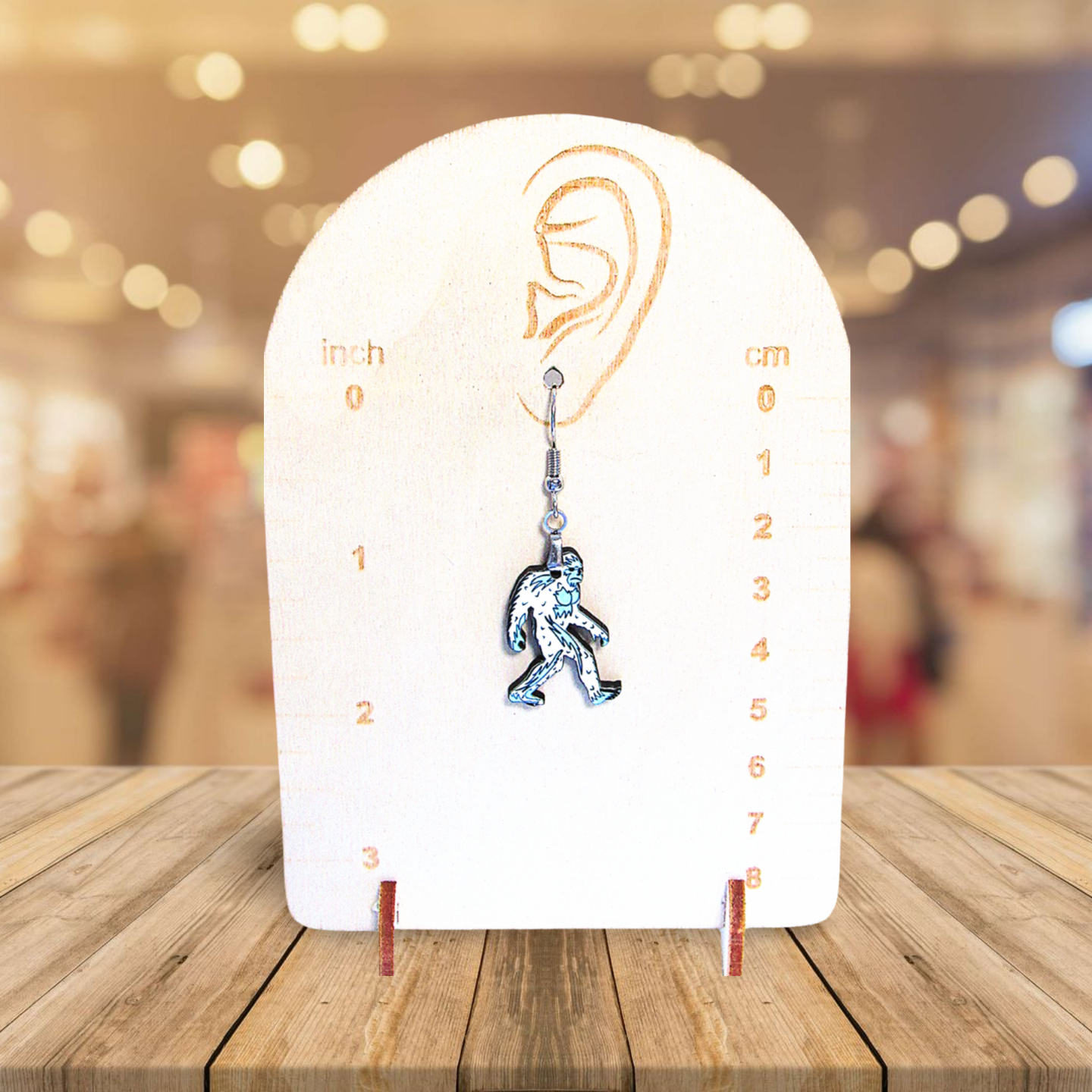 Yeti Shaped Sublimated Earrings