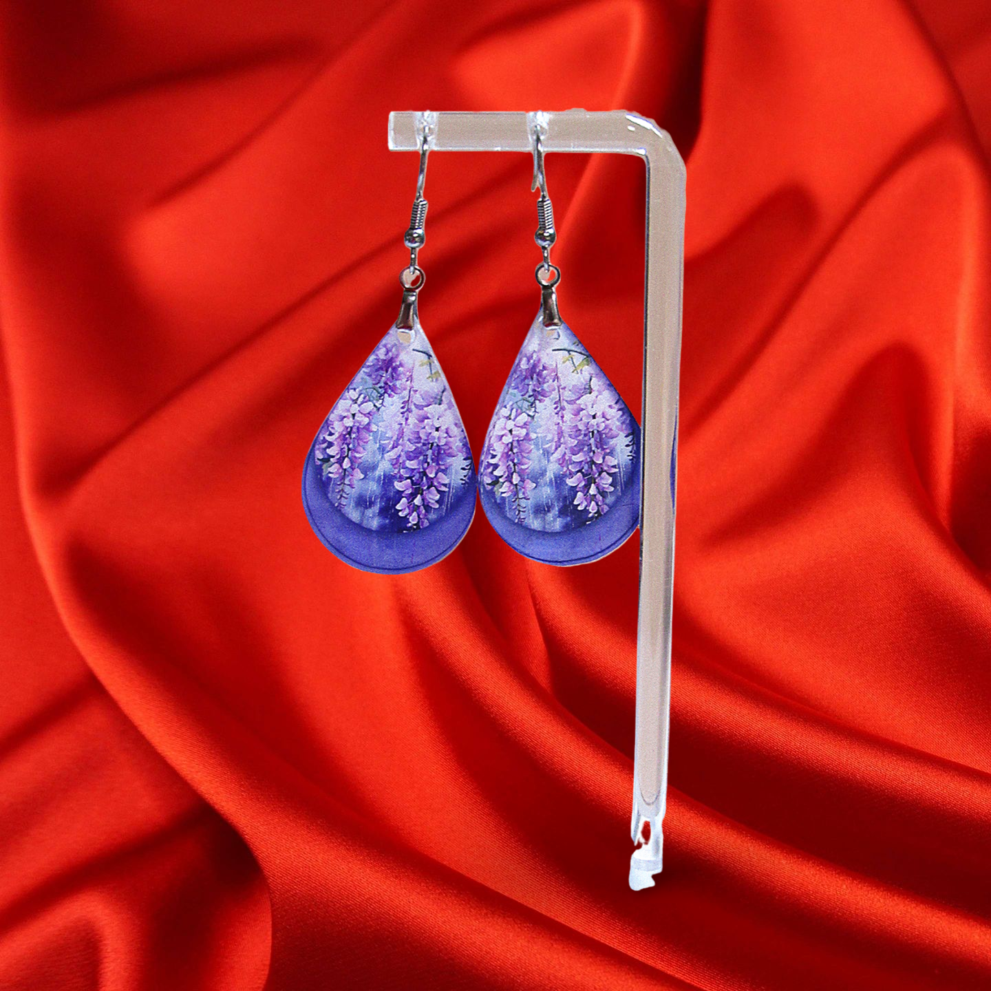 Acrylic Teardrop Shaped Sublimated Earrings