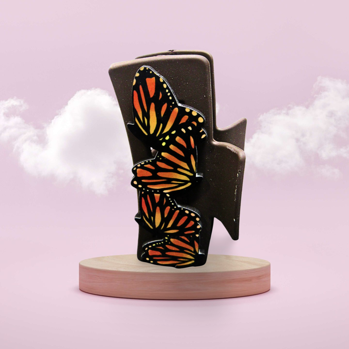 Butterfly Shaped Sublimated Hair Clip Large