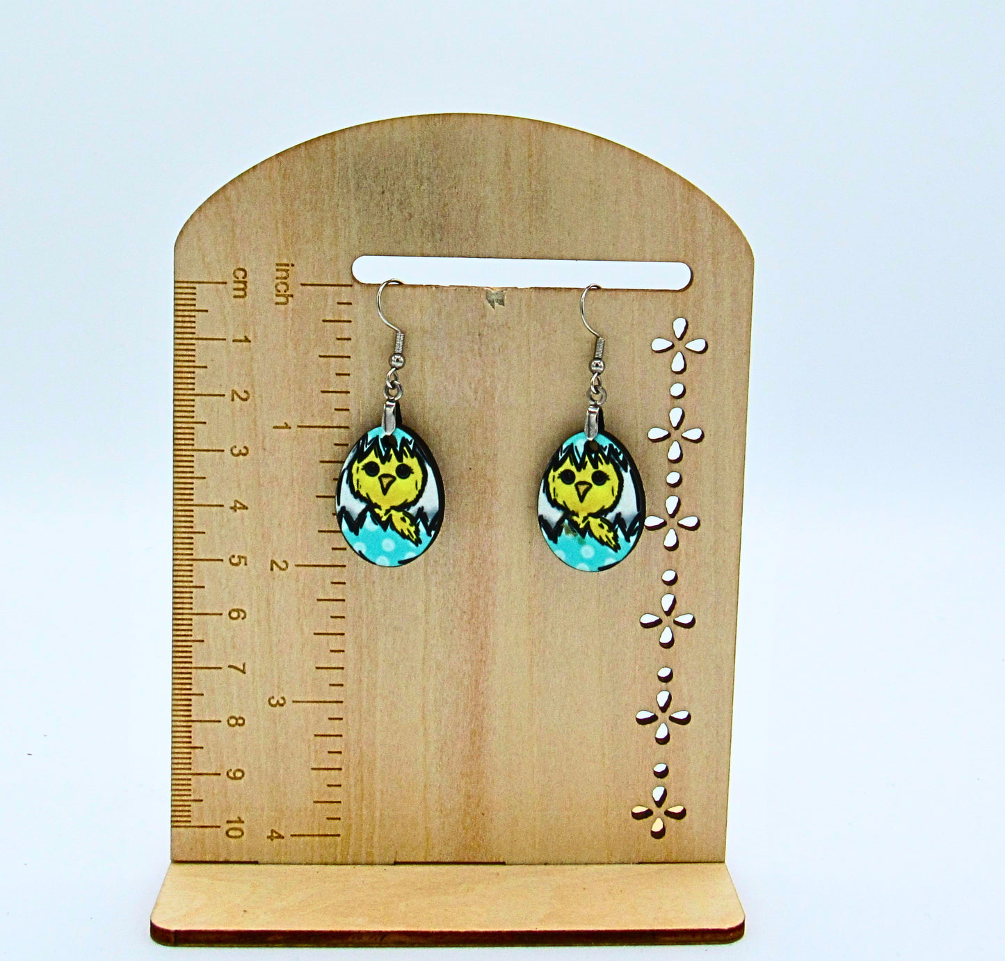 MDF-Egg Shaped Sublimated Earrings 1 inch