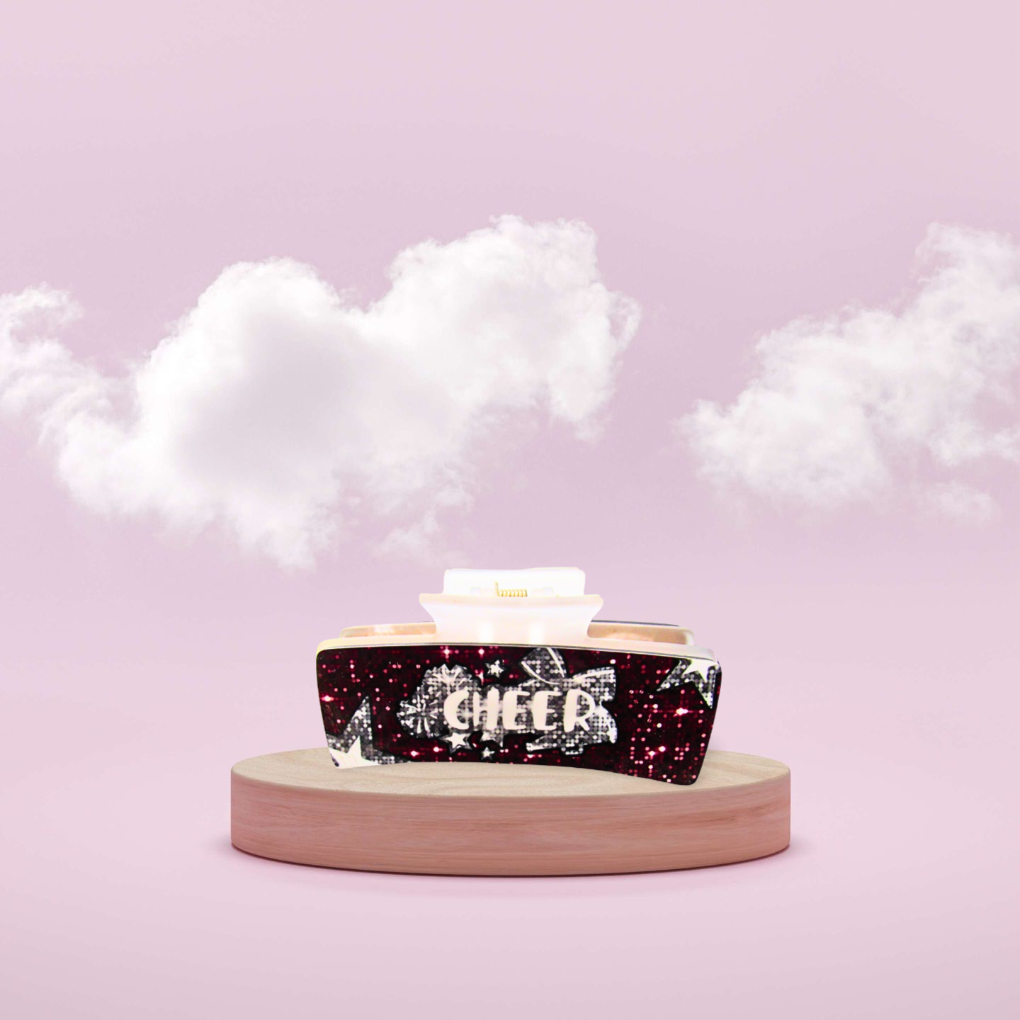 Cheer Themed Large Sublimated Hair Claw Clip