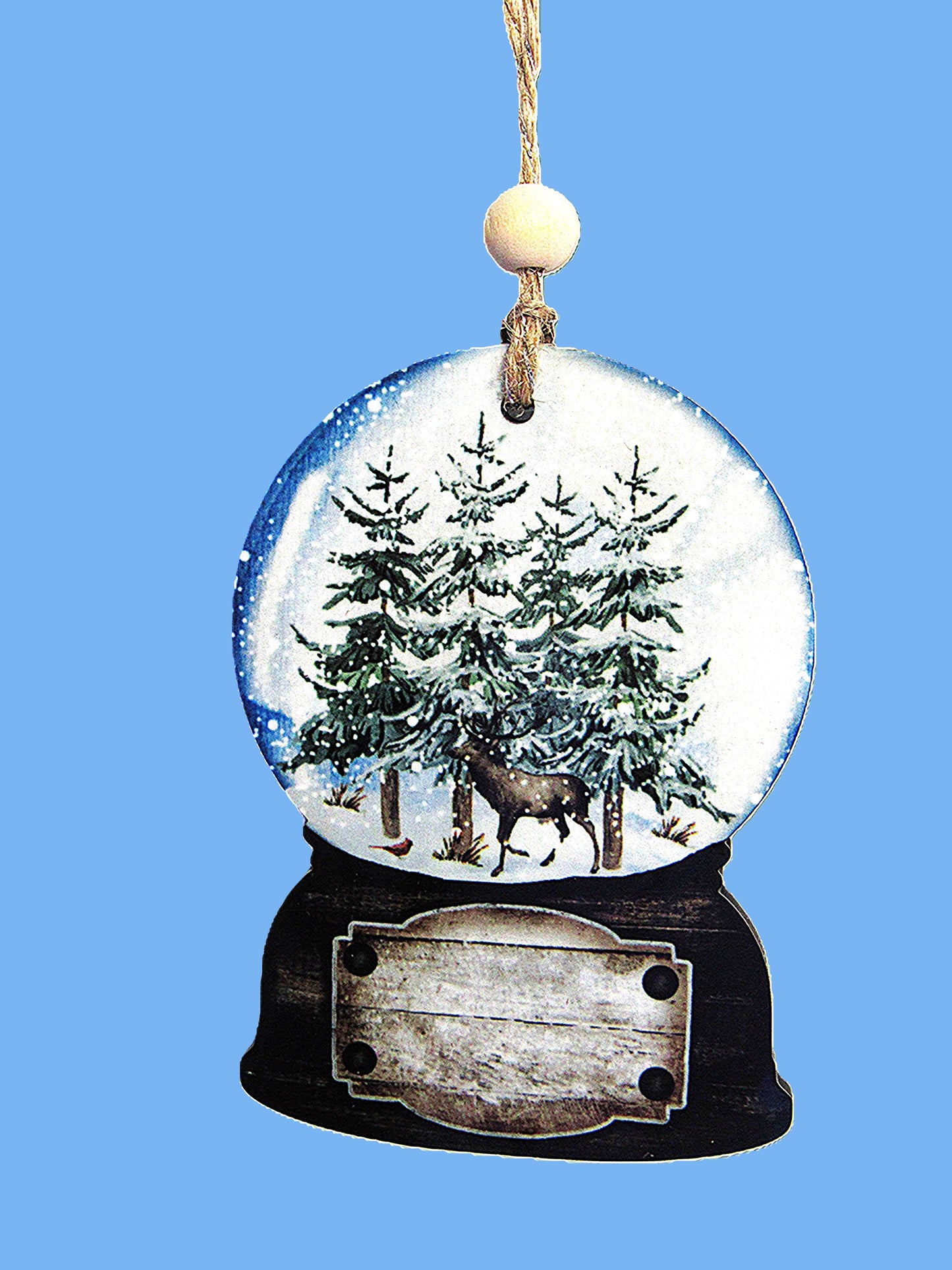Snowglobe Shaped Sublimated Ornament