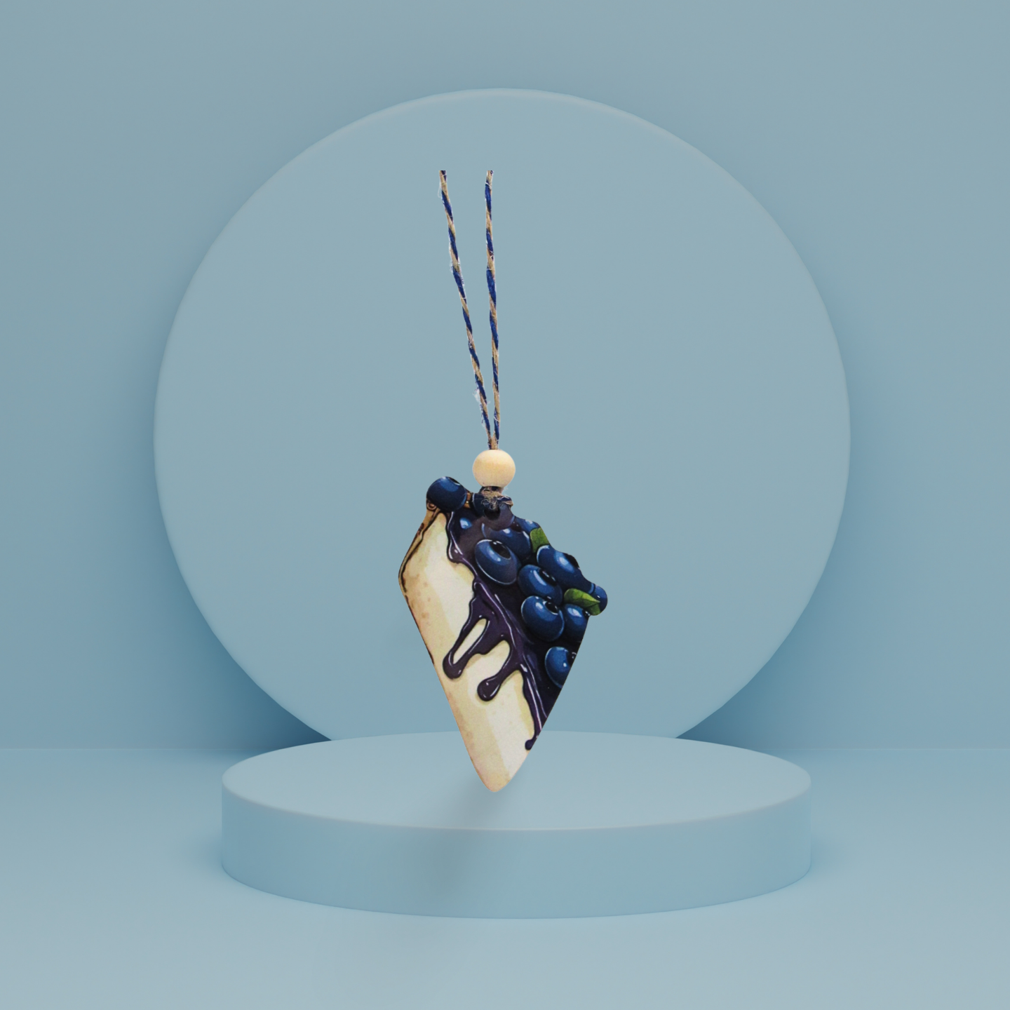 Pie Slice Shaped Sublimated Ornament