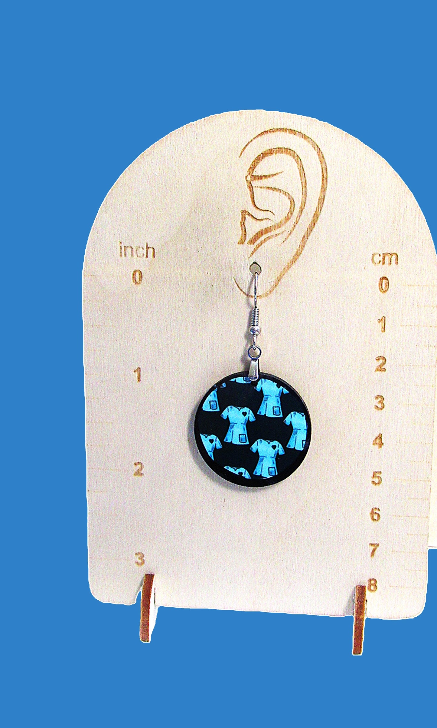 Round Shaped Sublimated 1 inch Earring