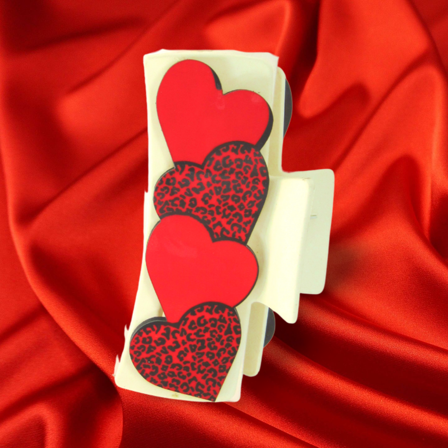 Heart Shaped Sublimated Hair Clip Large
