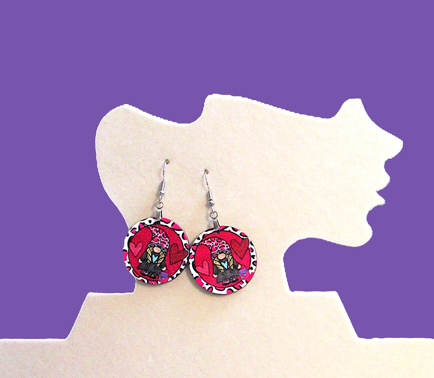 MDF-Round Shaped Sublimated 1 inch Earrings
