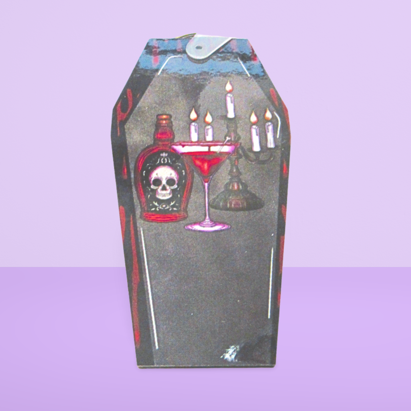 Coffin Shaped Sublimated Keychain