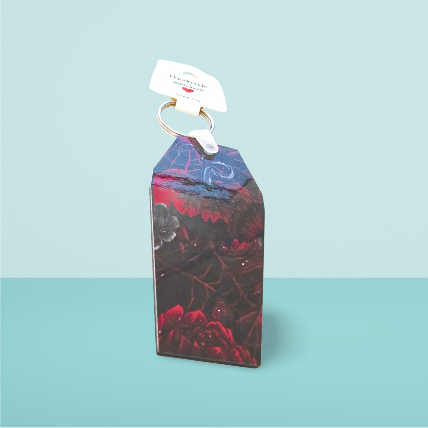 Coffin Shaped Sublimated Keychain