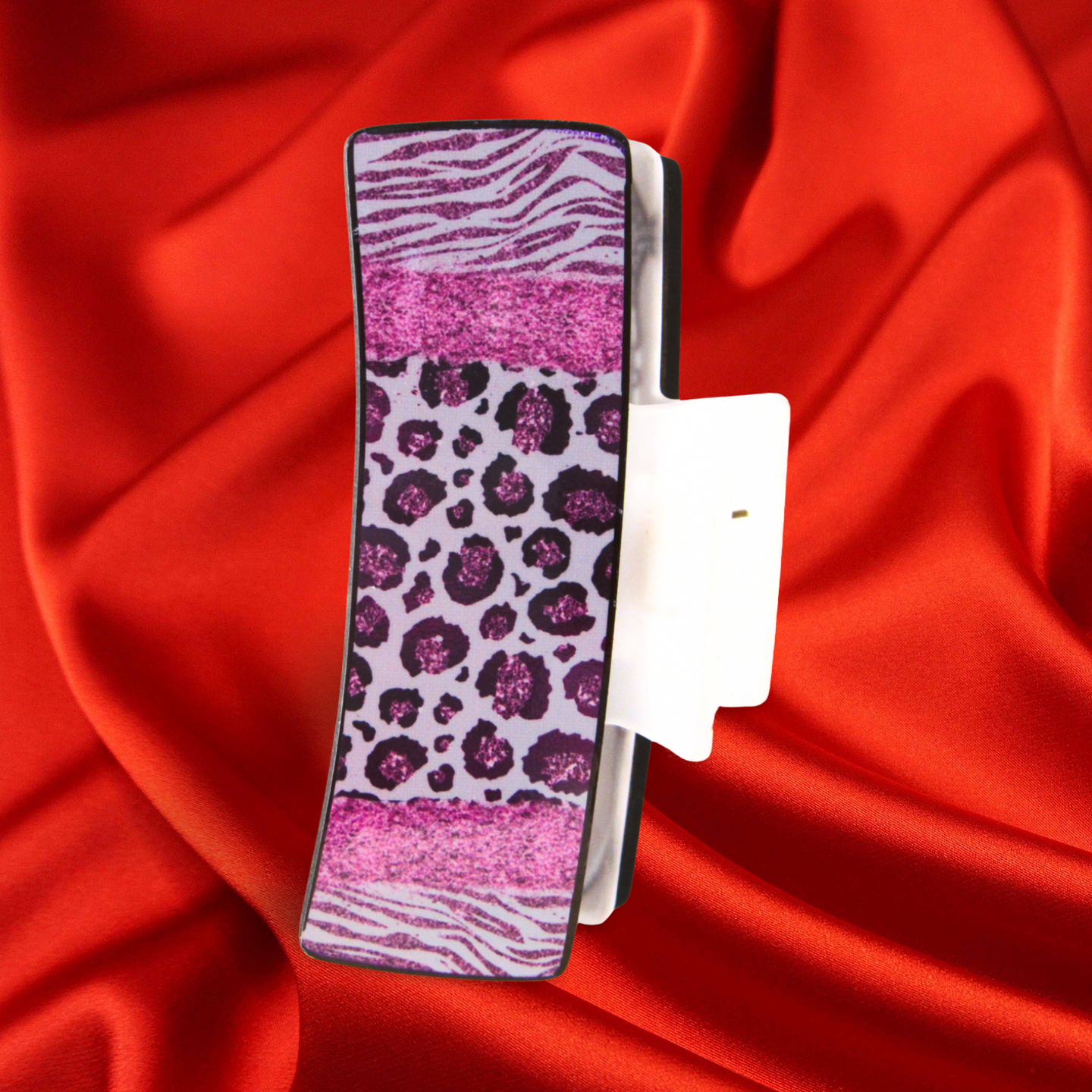 Cheetah Print Sublimated Large Hair Clip