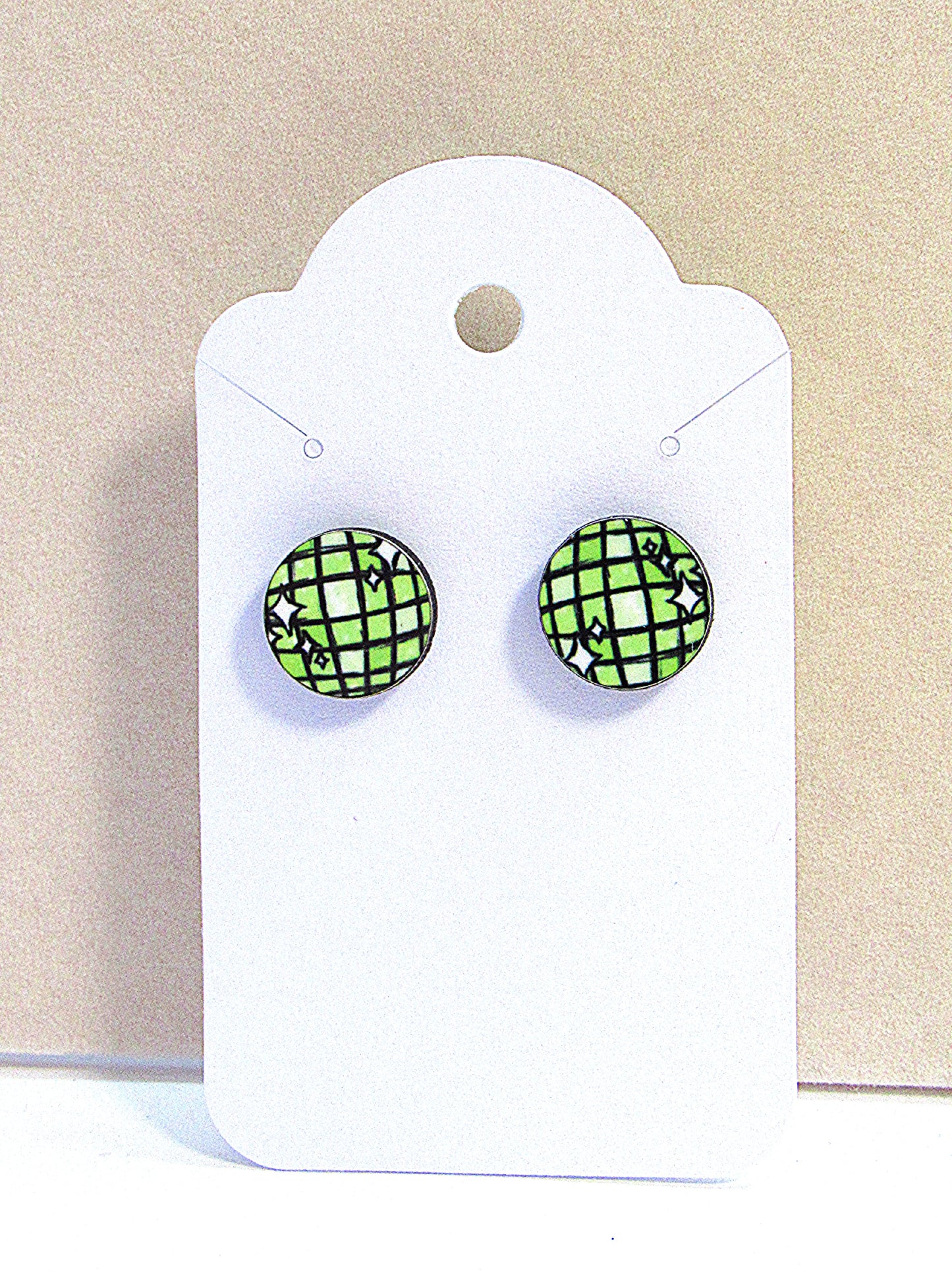 Round Shaped Stud Sublimated Earrings